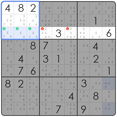 sudoku box line reduction